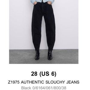 Zara Slouchy jeans - SIZE 6 (28) , New with tags